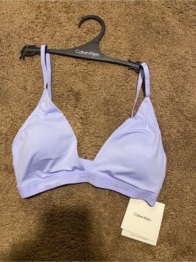Calvin Klein Light Lavender Wireless Triangle Bralette